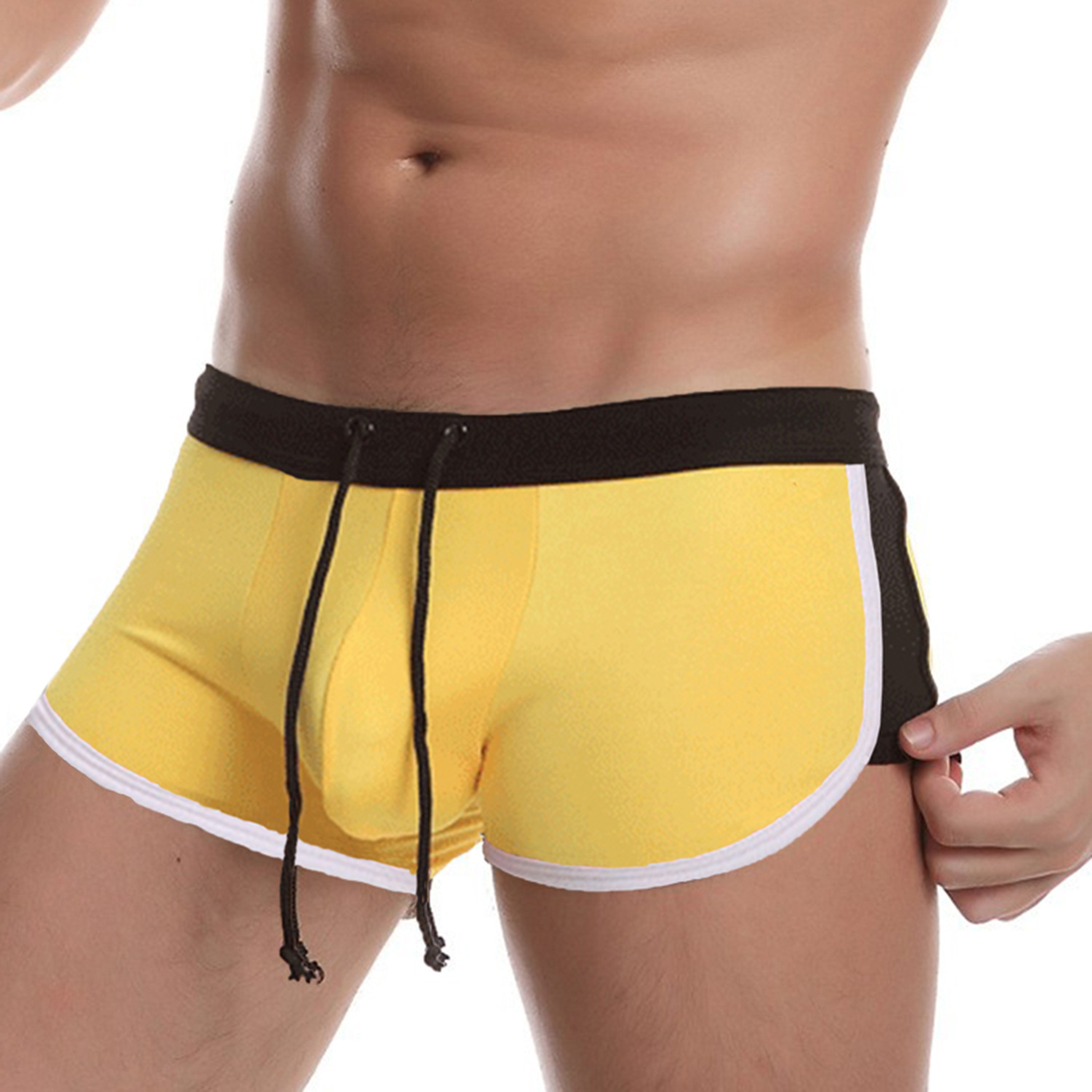 Swim Trunk Quick Dry - Męskie kąpielówki ze sznurkiem, krótkie spodenki