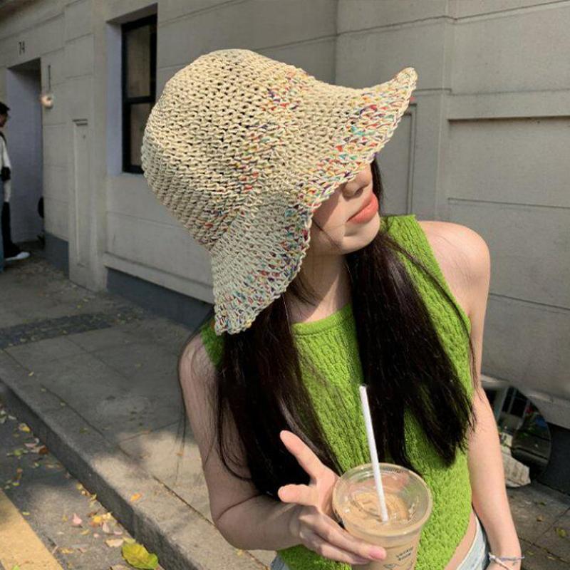 Damski ręcznie pleciony kapelu – Bucket Hat Straw recenzja i cena