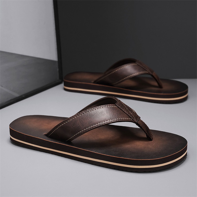 Męskie klapki w stylu vintage  – Flip Flop Leather Men recenzja i cena
