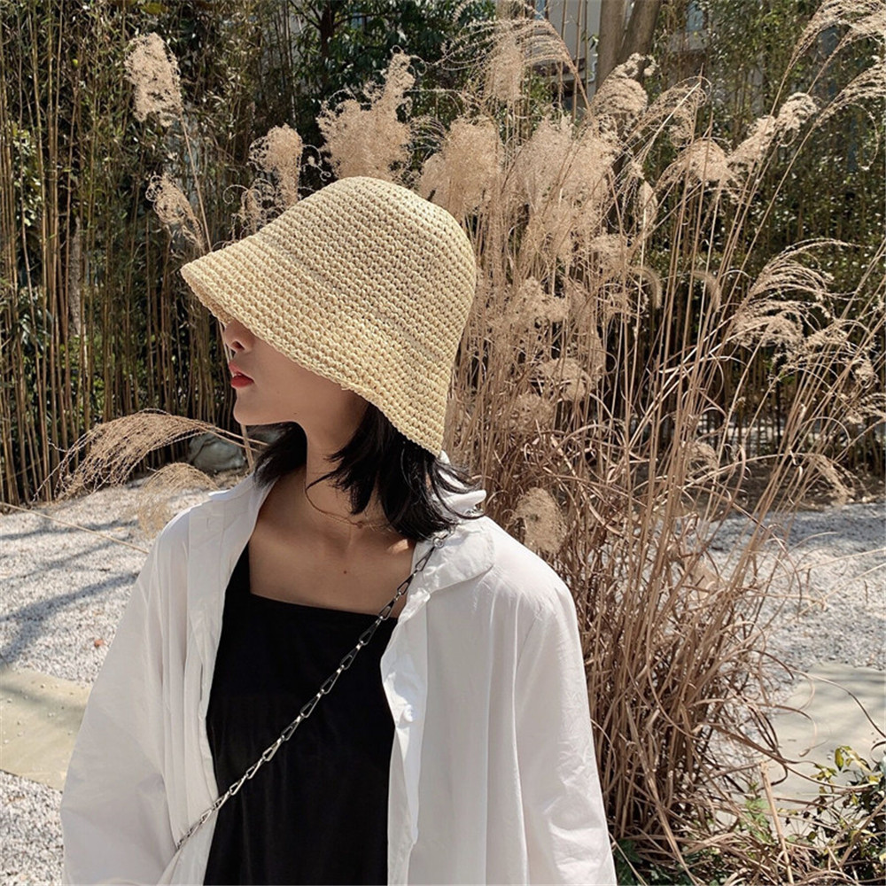 Hot Women's Fashion Summer Cap – Bucket Hat Straw recenzja i cena