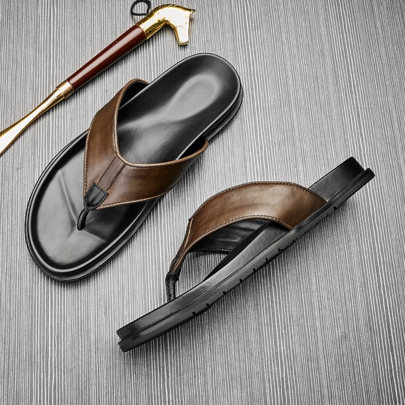 Męskie skórzane klapki na lato – Flip Flop Leather Men recenzja i cena