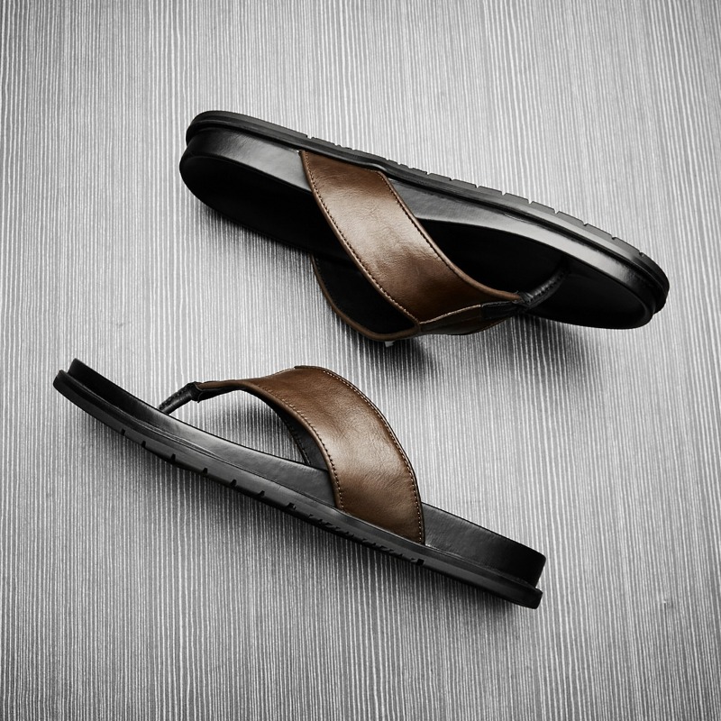 Męskie skórzane klapki na lato – Flip Flop Leather Men recenzja i cena