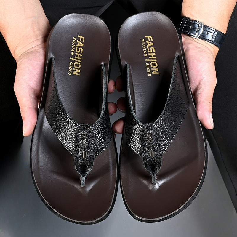 Wyprzedaż Męskie Klapki Wysoki – Flip Flop Leather Men recenzja i cena